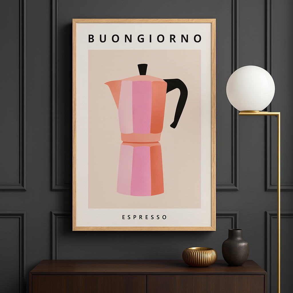Affiche Vintage Cuisine – Buongiorno Espresso